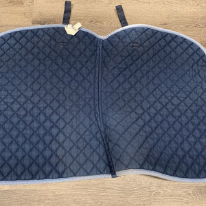Quilt Jumper Saddle Pad, 1x piping *gc, pills, faded, rubs, mnr stains, hair, puckers