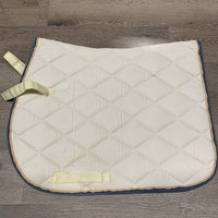 Quilt Jumper Saddle Pad 1x piping *gc, dingy, pills, puckers, faded, stains, mnr hair, dirt
