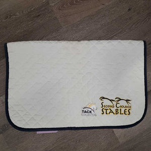 Quilt Baby Saddle Pad, embroidery *gc, stained/dingy, pills, threads