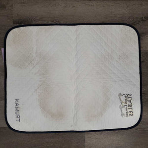 Quilt Baby Saddle Pad, embroidery *gc, stained/dingy, pills, threads