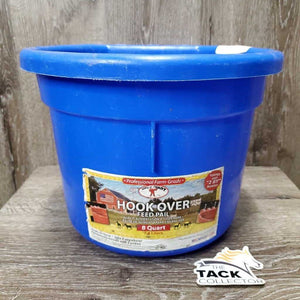 Plastic Hook Over Fence Flat Back Feed Bucket *vgc, clean, scrapes, film, scratches