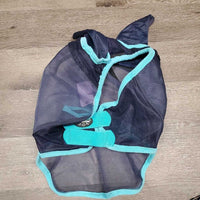 Fine Mesh Fly Mask, Nose, Soft Mesh Ears *xc/like new, clean, mnr stains?, clumpy & hair
