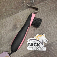 Thick Plastic Hoof Pick, bristle brush *vgc/xc, dirt, mnr rubs
