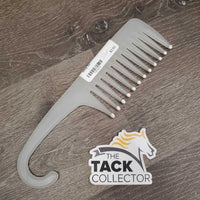 Thick Plastic Mane Comb, hook end *like new, clean, v.mnr stain
