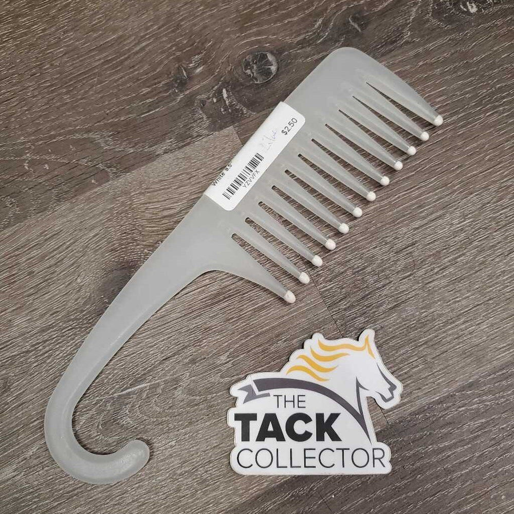 Thick Plastic Mane Comb, hook end *like new, clean, v.mnr stain