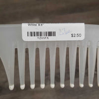 Thick Plastic Mane Comb, hook end *like new, clean, v.mnr stain
