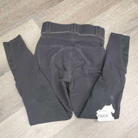 JUNIORS Euro Seat Breeches *gc, faded, seam rubs & puckers, streched seat?