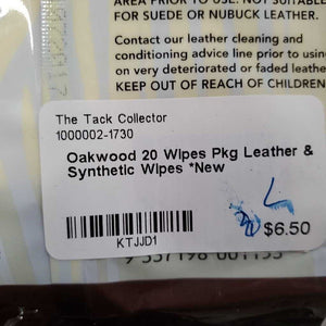 20 Wipes Pkg Leather & Synthetic Wipes *New