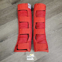 Hvy Cordura Front & Hind Shipping Boots, Fleece Lined *vgc/xc, clean, older, rubs, frays, curled corners