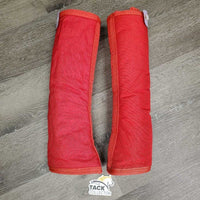 Hvy Cordura Front & Hind Shipping Boots, Fleece Lined *vgc/xc, clean, older, rubs, frays, curled corners
