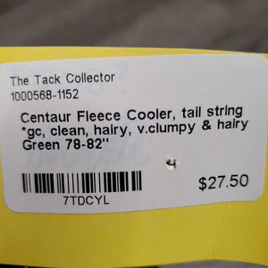 Fleece Cooler, tail string *gc, clean, hairy, v.clumpy & hairy