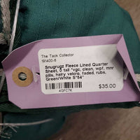 Fleece Lined Quarter Sheet, 0 tail *vgc, clean, wpf, mnr pills, hairy velcro, faded, rubs
