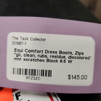 Dress Boots, Zips *gc, clean, rubs, residue, discolored? mnr scratches
