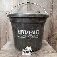 Flat Back Plastic Bucket *gc, v.dusty, faded, scrapes, scratches, chews