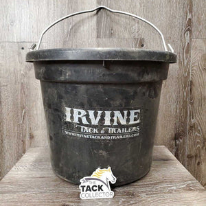 Flat Back Plastic Bucket *gc, v.dusty, faded, scrapes, scratches, chews