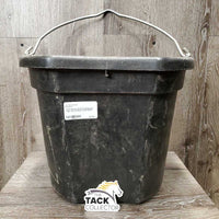 Flat Back Plastic Bucket *gc, v.dusty, faded, scrapes, scratches, chews
