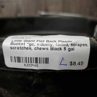 Flat Back Plastic Bucket *gc, v.dusty, faded, scrapes, scratches, chews
