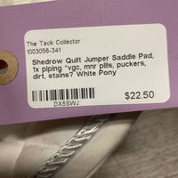 Quilt Jumper Saddle Pad, 1x piping *vgc, mnr pills, puckers, dirt, stains?
