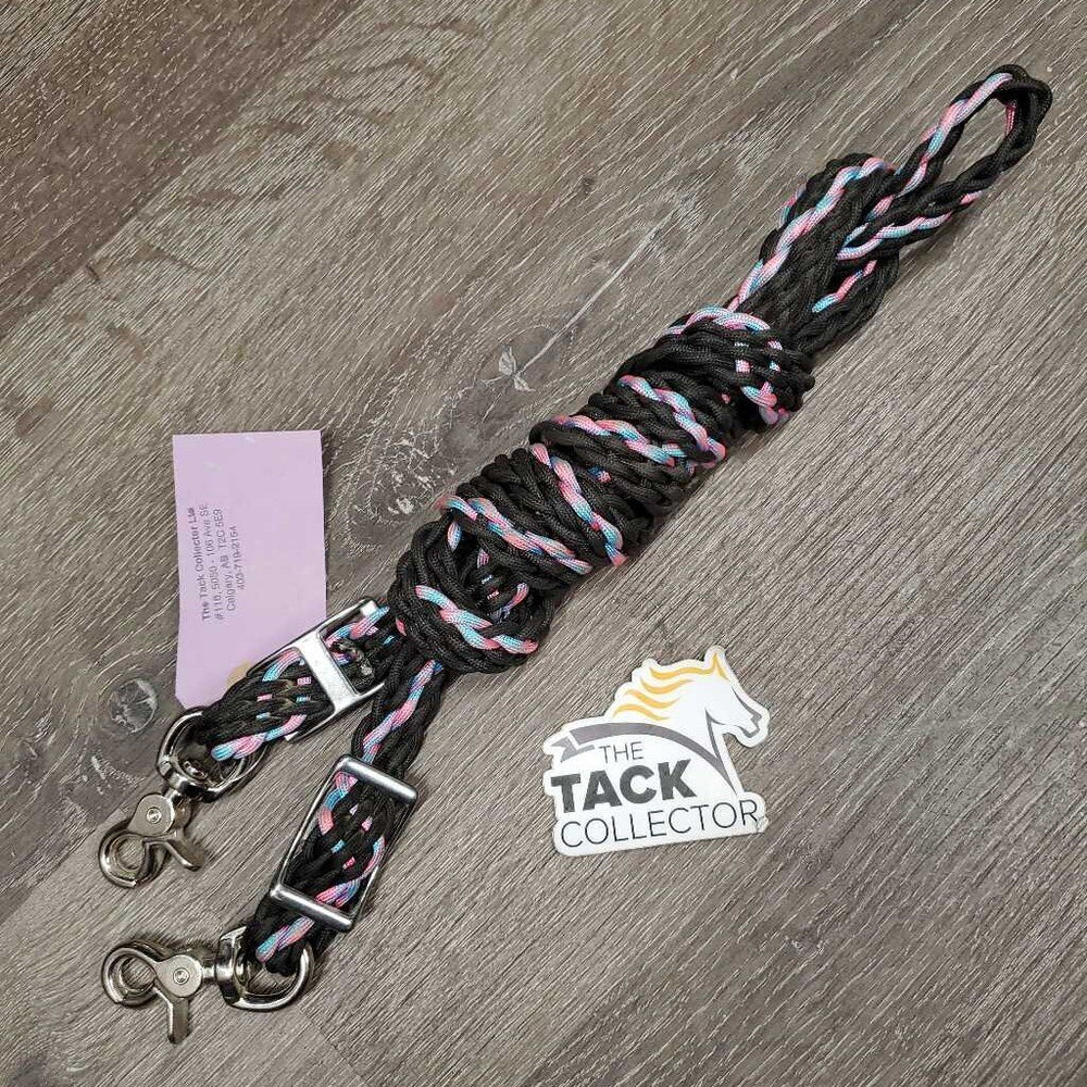 Wide Braided Nylon Loop Barrel - Roper Reins, 2x Conway Buckles & Snaps *xc/like new, v.mnr dirt