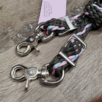 Wide Braided Nylon Loop Barrel - Roper Reins, 2x Conway Buckles & Snaps *xc/like new, v.mnr dirt
