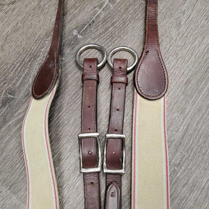 Elastic Breastplate, Snaps, Running Martingale attach *vgc, clean, stained elastic, rubs, creases, xholes, oxidized buckles
