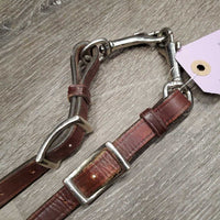 Elastic Breastplate, Snaps, Running Martingale attach *vgc, clean, stained elastic, rubs, creases, xholes, oxidized buckles
