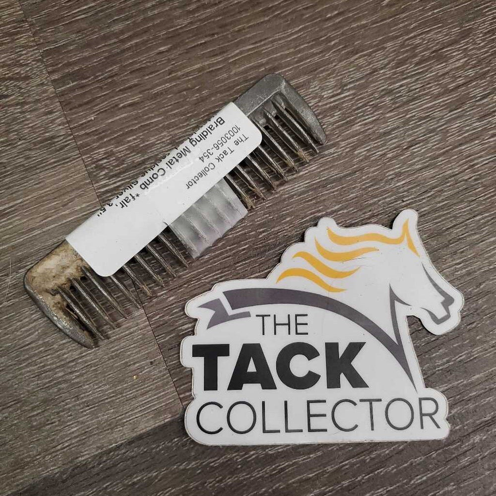 Braiding Metal Comb *fair, v.tarnished, residue