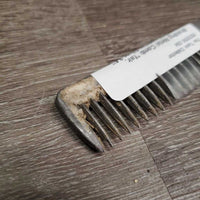 Braiding Metal Comb *fair, v.tarnished, residue
