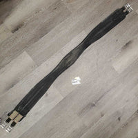 Padded Neoprene Nylon Girth, 1x els *fair, v.rubbed, frayed & holey edges, clean, hairy seams stretched & torn elastic