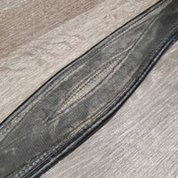 Padded Neoprene Nylon Girth, 1x els *fair, v.rubbed, frayed & holey edges, clean, hairy seams stretched & torn elastic