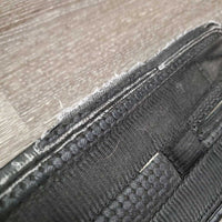 Padded Neoprene Nylon Girth, 1x els *fair, v.rubbed, frayed & holey edges, clean, hairy seams stretched & torn elastic