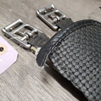 Padded Neoprene Nylon Girth, 1x els *fair, v.rubbed, frayed & holey edges, clean, hairy seams stretched & torn elastic
