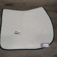 Quilt Jumper Saddle Pad *gc, clean, rubs, cut tabs, puckers, dingy, undone stitching, pilly, mnr stains
