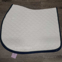 Quilt Jumper Saddle Pad *gc, clean, rubs, cut tabs, puckers, dingy, undone stitching, pilly, mnr stains