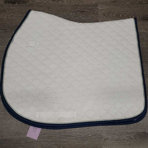Quilt Jumper Saddle Pad *gc, clean, rubs, cut tabs, puckers, dingy, undone stitching, pilly, mnr stains