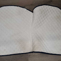 Quilt Jumper Saddle Pad *gc, clean, rubs, cut tabs, puckers, dingy, undone stitching, pilly, mnr stains
