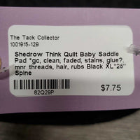Think Quilt Baby Saddle Pad *gc, clean, faded, stains, glue?, mnr threads, hair, rubs