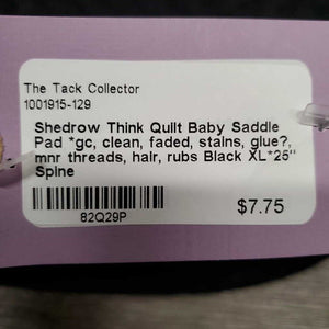 Think Quilt Baby Saddle Pad *gc, clean, faded, stains, glue?, mnr threads, hair, rubs