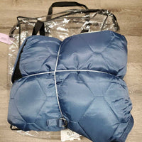 Hvy Closed Front Quilt Stable Blanket, "OHS", 2 legs, tag, bag *new, mnr dirt
