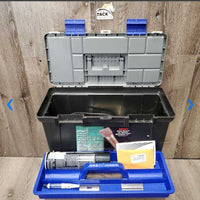 Body Clippers, 2x Blade Pairs, Box, Tray, Manual, Kool Lube, Foam, Grease *xc, mnr hair, WORK & SOUND GREAT, older?, rust