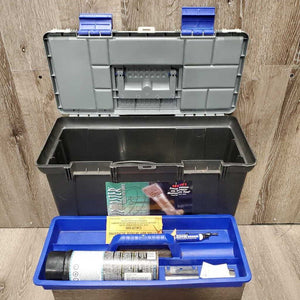 Body Clippers, 2x's Blade Pairs, Box, Tray, Manual, Kool Lube, Foam, Grease *xc, mnr hair & rust, WORK & SOUND GREAT, older?