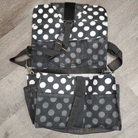 Hanging Grooming - Necessity Bag, Shoulder Strap, mesh bottom & sides *xc/vgc, mnr stains & dusty/dirty
