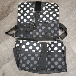Hanging Grooming - Necessity Bag, Shoulder Strap, mesh bottom & sides *xc/vgc, mnr stains & dusty/dirty