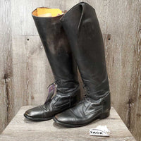 Field Boots, Pull On, wood forms *gc/fair, older, v.rubbed, faded, clean, scuffs, older
