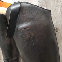 Field Boots, Pull On, wood forms *gc/fair, older, v.rubbed, faded, clean, scuffs, older
