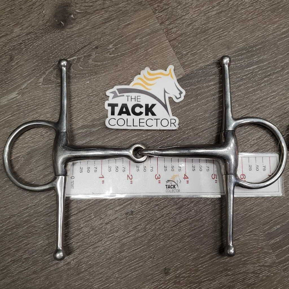 Med Hvy Full Cheek Snaffle Bit, *gc, clean, scratches, scuffs, chews