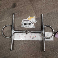 Med Hvy Full Cheek Snaffle Bit, *gc, clean, scratches, scuffs, chews
