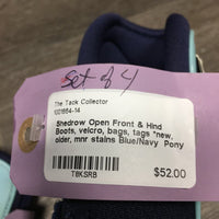Open Front & Hind Boots, velcro, bags, tags *new, older, mnr stains
