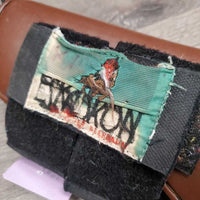 Pr Open Front Boots *fair, clean, dirty lining, pilly edges, scrapes, Koppertox stains, older, 1 Squished
