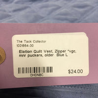 Quilt Vest, Zipper *vgc, mnr puckers, older
